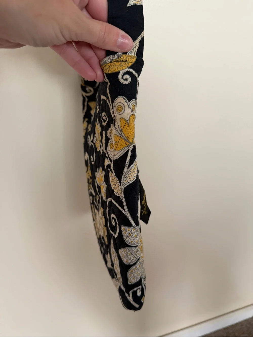 VERA BRADLEY Yellow Bird Hipster Shoulder Bag Crossbody Purse Floral